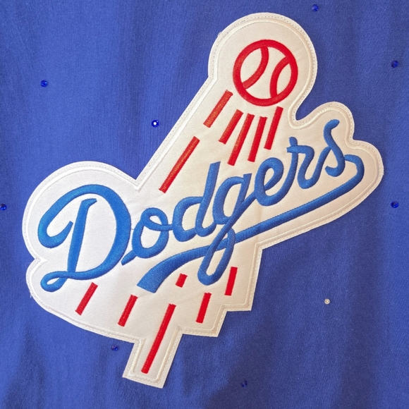 Los Angeles Dodgers Crop Rhinestone Jersey - Picture 7 of 8